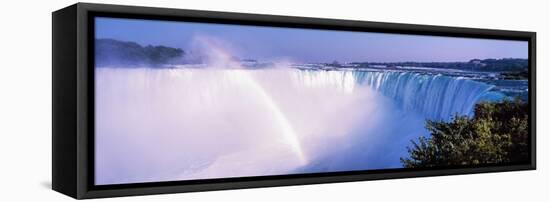 Horseshoe Falls with Rainbow, Niagara Falls, Ontario, Canada-null-Framed Premier Image Canvas