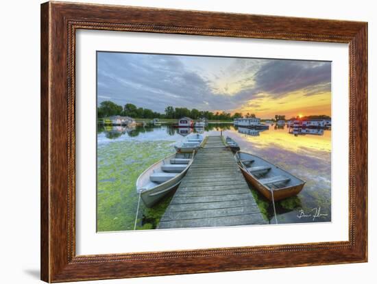 Horseshoe Pond Sunset-5fishcreative-Framed Giclee Print