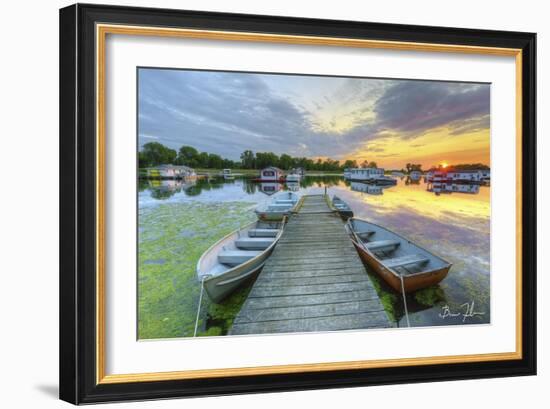 Horseshoe Pond Sunset-5fishcreative-Framed Giclee Print