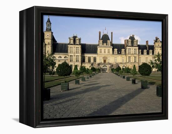 Horseshoe Staircase, Chateau of Fontainebleau, Unesco World Heritage Site, Seine-Et-Marne, France-Nedra Westwater-Framed Premier Image Canvas