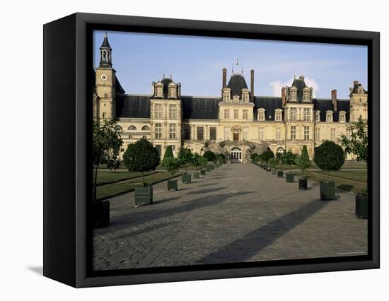 Horseshoe Staircase, Chateau of Fontainebleau, Unesco World Heritage Site, Seine-Et-Marne, France-Nedra Westwater-Framed Premier Image Canvas