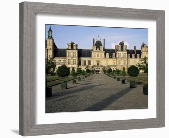 Horseshoe Staircase, Chateau of Fontainebleau, Unesco World Heritage Site, Seine-Et-Marne, France-Nedra Westwater-Framed Photographic Print