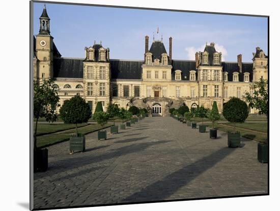 Horseshoe Staircase, Chateau of Fontainebleau, Unesco World Heritage Site, Seine-Et-Marne, France-Nedra Westwater-Mounted Photographic Print