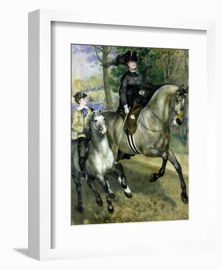 Horsewoman in the Bois de Boulogne, 1873-Pierre-Auguste Renoir-Framed Giclee Print