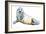 Horsey Pup, 2023, (Mixed Media on Paper)-Mark Adlington-Framed Giclee Print