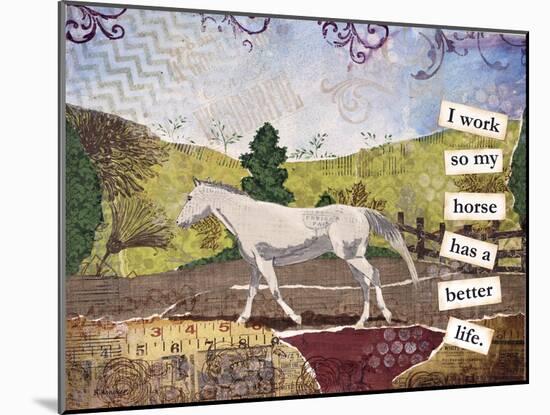 Horsing Around-Let Your Art Soar-Mounted Giclee Print