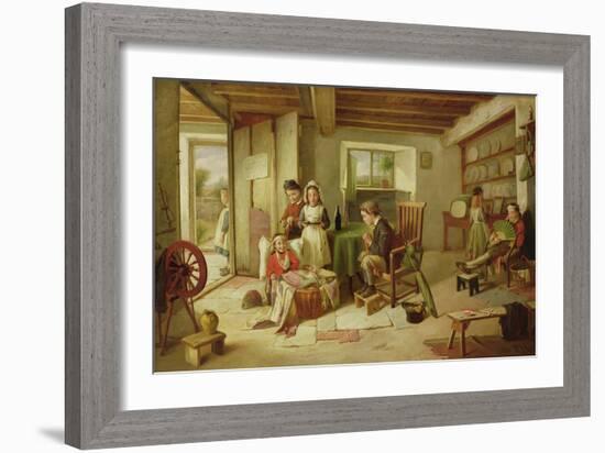 Horspital for Woonded Solgers Come Home from Egipt (Sic), 1886 (Oil on Canvas)-Charles Hunt-Framed Giclee Print