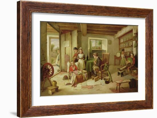 Horspital for Woonded Solgers Come Home from Egipt (Sic), 1886 (Oil on Canvas)-Charles Hunt-Framed Giclee Print