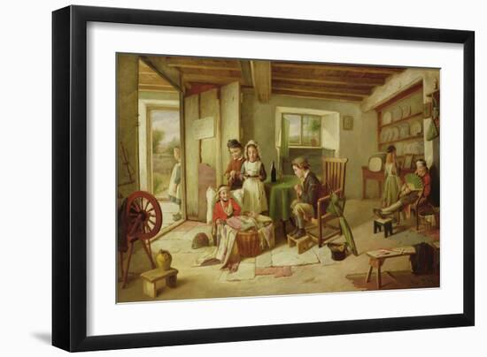 Horspital for Woonded Solgers Come Home from Egipt (Sic), 1886 (Oil on Canvas)-Charles Hunt-Framed Giclee Print