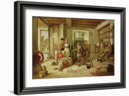 Horspital for Woonded Solgers Come Home from Egipt (Sic), 1886 (Oil on Canvas)-Charles Hunt-Framed Giclee Print