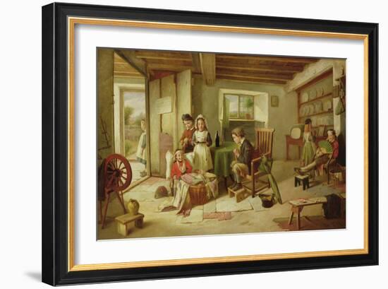 Horspital for Woonded Solgers Come Home from Egipt (Sic), 1886 (Oil on Canvas)-Charles Hunt-Framed Giclee Print