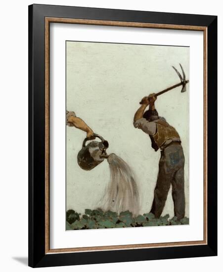 Horticulture, Esquisse pour l'école de la rue Château-Landon-Jules Didier-Framed Giclee Print