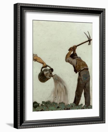 Horticulture, Esquisse pour l'école de la rue Château-Landon-Jules Didier-Framed Giclee Print