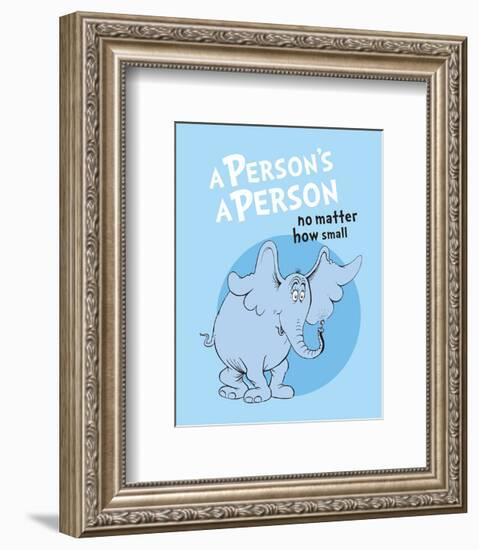 Horton Hears a Who (blue circle)-Theodor (Dr. Seuss) Geisel-Framed Art Print