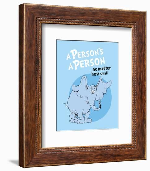 Horton Hears a Who (blue circle)-Theodor (Dr. Seuss) Geisel-Framed Art Print