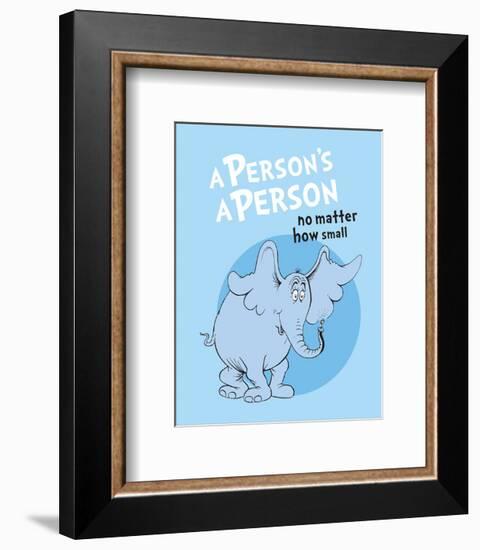 Horton Hears a Who (blue circle)-Theodor (Dr. Seuss) Geisel-Framed Art Print