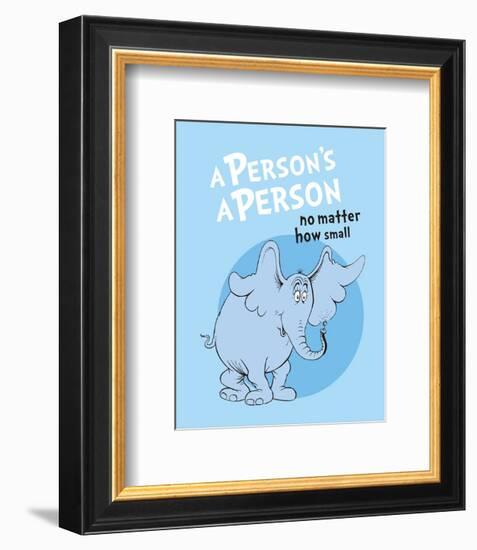 Horton Hears a Who (blue circle)-Theodor (Dr. Seuss) Geisel-Framed Art Print