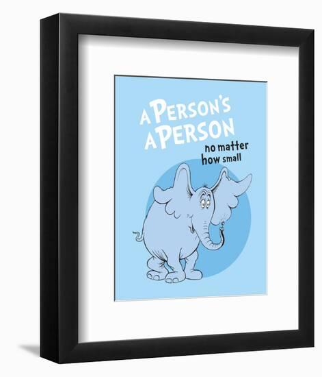 Horton Hears a Who (blue circle)-Theodor (Dr. Seuss) Geisel-Framed Art Print
