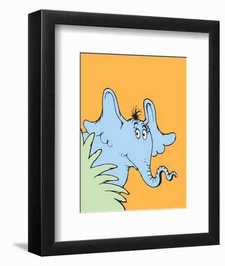 Horton Hears a Who (on orange)-Theodor (Dr. Seuss) Geisel-Framed Art Print