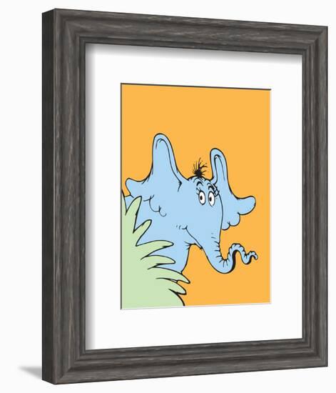 Horton Hears a Who (on orange)-Theodor (Dr. Seuss) Geisel-Framed Art Print