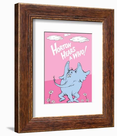 Horton Hears a Who (on pink)-Theodor (Dr. Seuss) Geisel-Framed Art Print