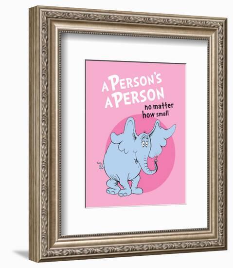 Horton Hears a Who (pink circle)-Theodor (Dr. Seuss) Geisel-Framed Art Print