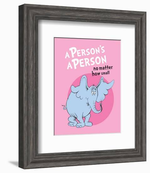 Horton Hears a Who (pink circle)-Theodor (Dr. Seuss) Geisel-Framed Art Print