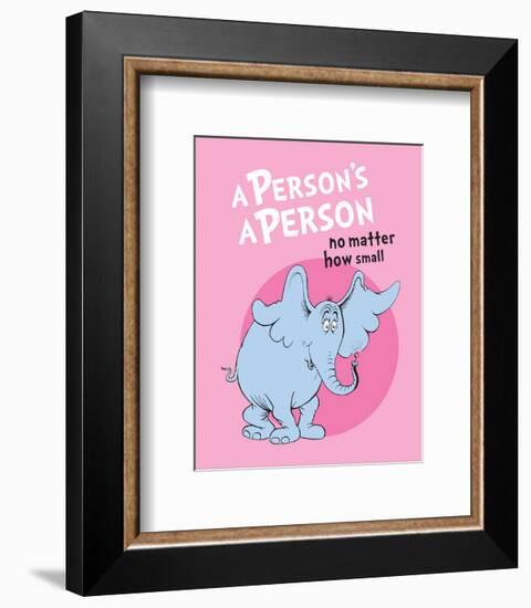 Horton Hears a Who (pink circle)-Theodor (Dr. Seuss) Geisel-Framed Art Print