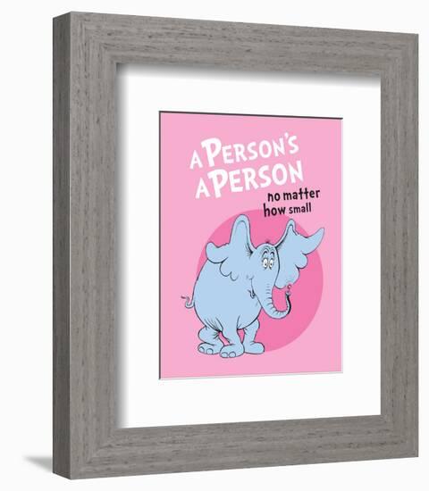 Horton Hears a Who (pink circle)-Theodor (Dr. Seuss) Geisel-Framed Art Print