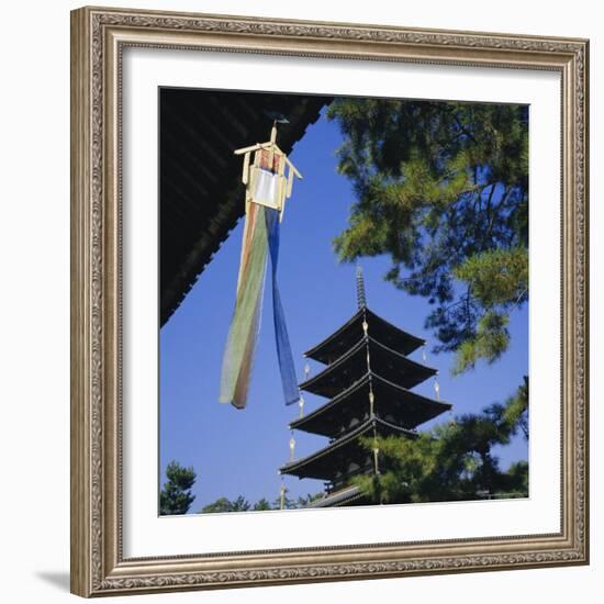 Horyu-Ji Temple Pagoda, Nara, Kansai, Japan-Christopher Rennie-Framed Photographic Print