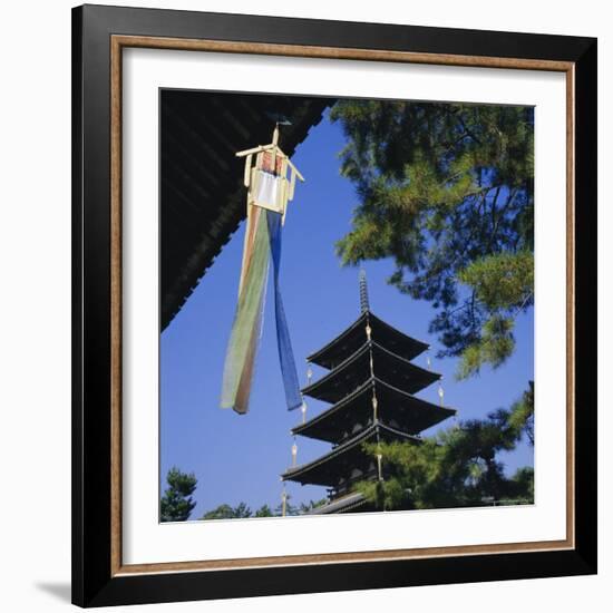 Horyu-Ji Temple Pagoda, Nara, Kansai, Japan-Christopher Rennie-Framed Photographic Print