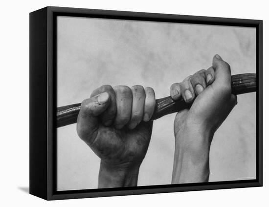 Hose Was Twisted over and over to Toughen Hands For Preparations For Life-Loomis Dean-Framed Premier Image Canvas