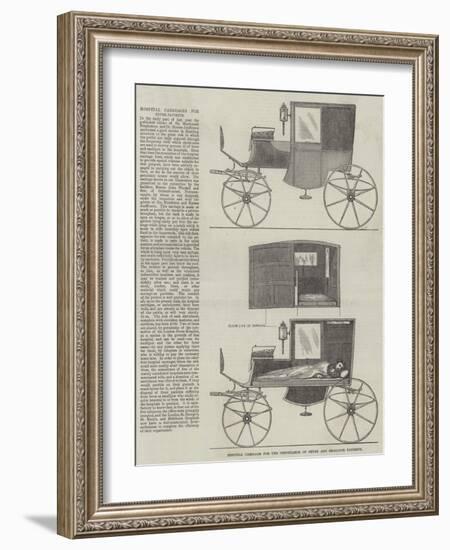 Hospital Carriage for the Conveyance of Fever and Smallpox Patients-null-Framed Giclee Print