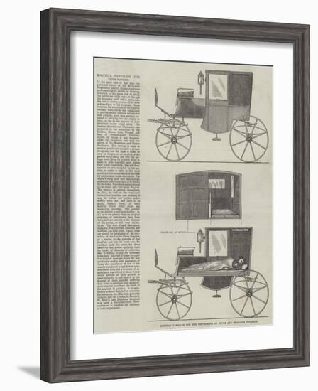 Hospital Carriage for the Conveyance of Fever and Smallpox Patients-null-Framed Giclee Print