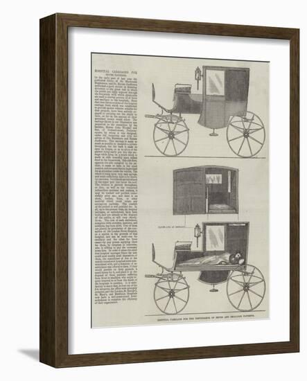 Hospital Carriage for the Conveyance of Fever and Smallpox Patients-null-Framed Giclee Print