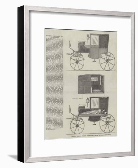 Hospital Carriage for the Conveyance of Fever and Smallpox Patients-null-Framed Giclee Print