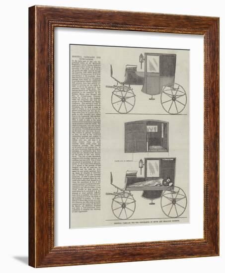 Hospital Carriage for the Conveyance of Fever and Smallpox Patients-null-Framed Giclee Print