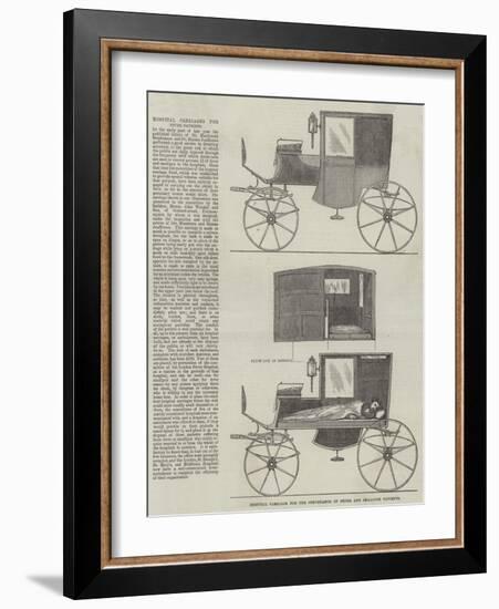 Hospital Carriage for the Conveyance of Fever and Smallpox Patients-null-Framed Giclee Print