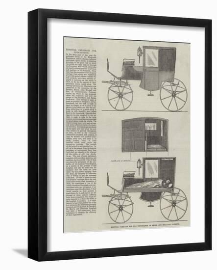 Hospital Carriage for the Conveyance of Fever and Smallpox Patients-null-Framed Giclee Print