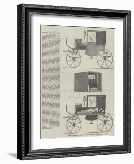 Hospital Carriage for the Conveyance of Fever and Smallpox Patients-null-Framed Giclee Print