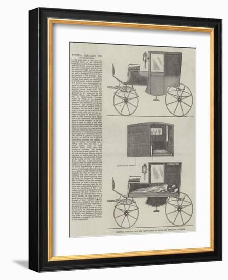 Hospital Carriage for the Conveyance of Fever and Smallpox Patients-null-Framed Giclee Print