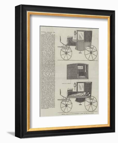 Hospital Carriage for the Conveyance of Fever and Smallpox Patients-null-Framed Giclee Print