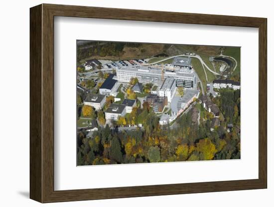 Hospital, Garmisch-Partenkirchen, Aerial Shot, Bavaria, Autumn Mood-Frank Fleischmann-Framed Photographic Print