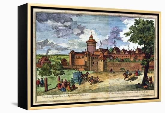 Hospital Gate, Nuremberg, Germany, 17th or 18th Century-John Adam-Framed Premier Image Canvas