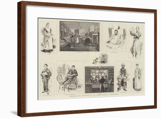 Hospital Life, Sketches at the London Hospital, Whitechapel-William Douglas Almond-Framed Giclee Print