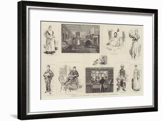 Hospital Life, Sketches at the London Hospital, Whitechapel-William Douglas Almond-Framed Giclee Print