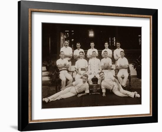 Hospital Orderlies of the 1st Royal Munster Fusiliers, Rangoon, Burma, 1913-null-Framed Photographic Print