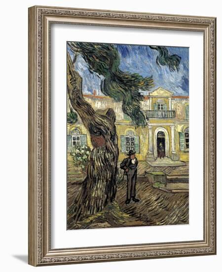 Hospital Saint Paul at Saint-Rémy-De-Provence-Vincent van Gogh-Framed Art Print