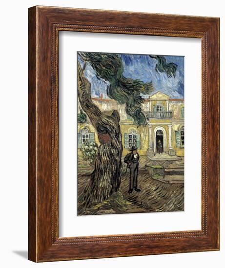 Hospital Saint Paul at Saint-Rémy-De-Provence-Vincent van Gogh-Framed Premium Giclee Print