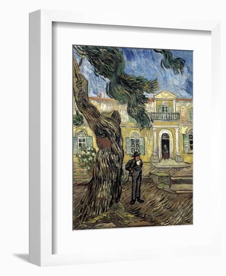 Hospital Saint Paul at Saint-Rémy-De-Provence-Vincent van Gogh-Framed Premium Giclee Print